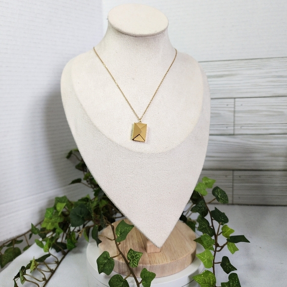 Gold Letter Envelope Love Note Necklace - Picture 4 of 7